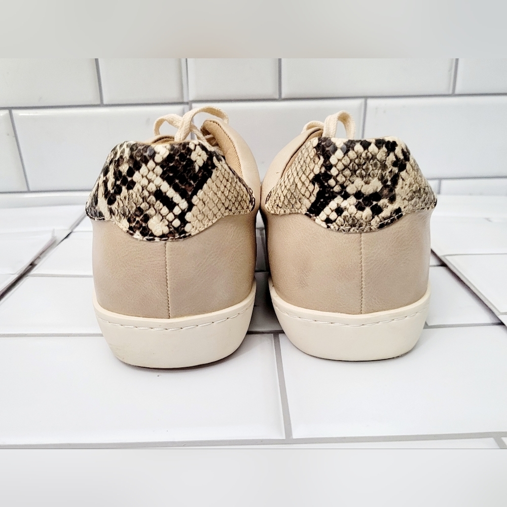 White Raven Impulse Python Print Ladies Beige Fau… - image 6